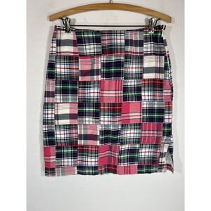 Cape Madras Patchwork Skirt Womens 4 Plaid Preppy Vintage